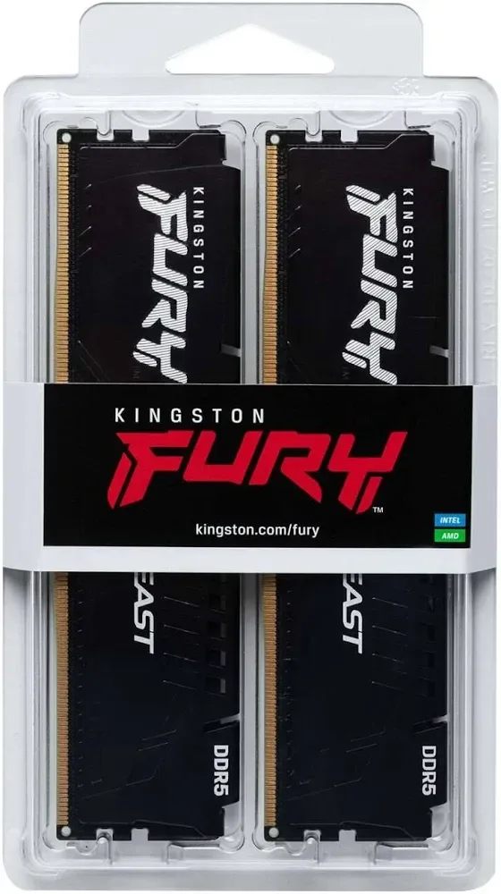 Kingston Fury Beast 64 Go Kit 2x32Go DDR5 6000 MHz - vue 5