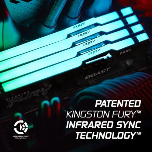 Kingston Fury Beast RGB 16 Go DDR5 6000 MHz - vue 4