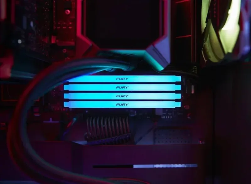 Kingston Fury Beast RGB 16 Go Kit 2x8Go DDR4 3600 MHz - vue 5