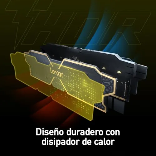 Lexar 32 Go Kit 2x16Go DDR5 6000 MHz RGB - vue 5