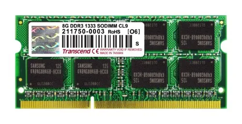 Transcend 8Go SO-DIMM DDR3 1333MHz CL9