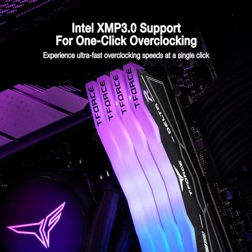 Team Group T-Force Delta RGB 32 Go Kit 2x16Go DDR5 6000 MHz - vue 3