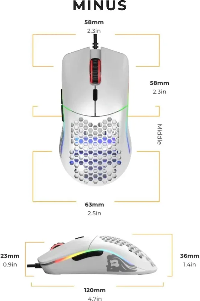 Glorious Model O- Blanc - vue 3
