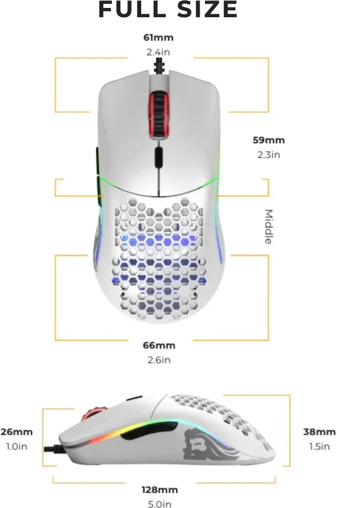 Glorious Model O Blanc - vue 3