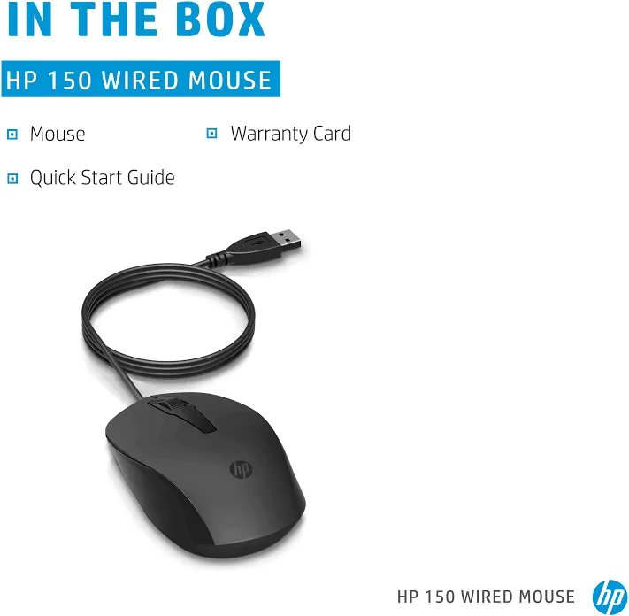 HP 150 Wired Mouse - vue 4