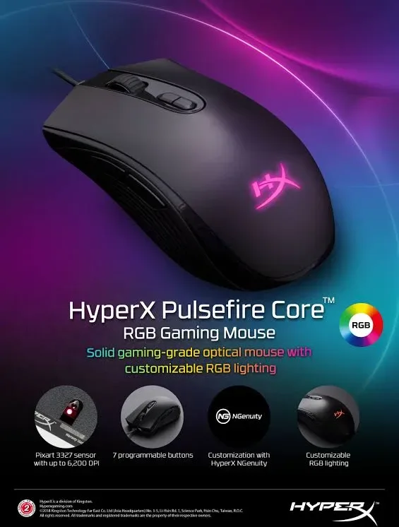HyperX Pulsefire Core - vue 2