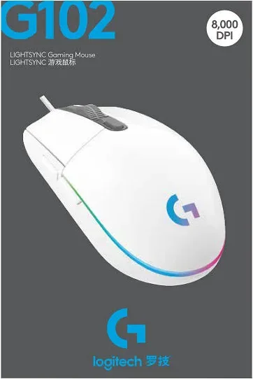 Logitech G G102 Lightsync Blanc - vue 3