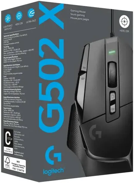 Logitech G G502 X Noir - vue 5
