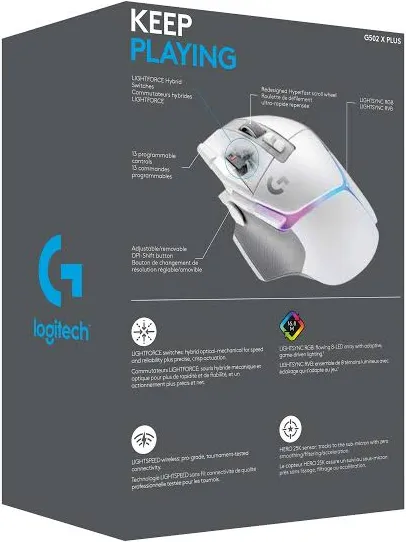 Logitech G G502 X Plus Blanc - vue 4