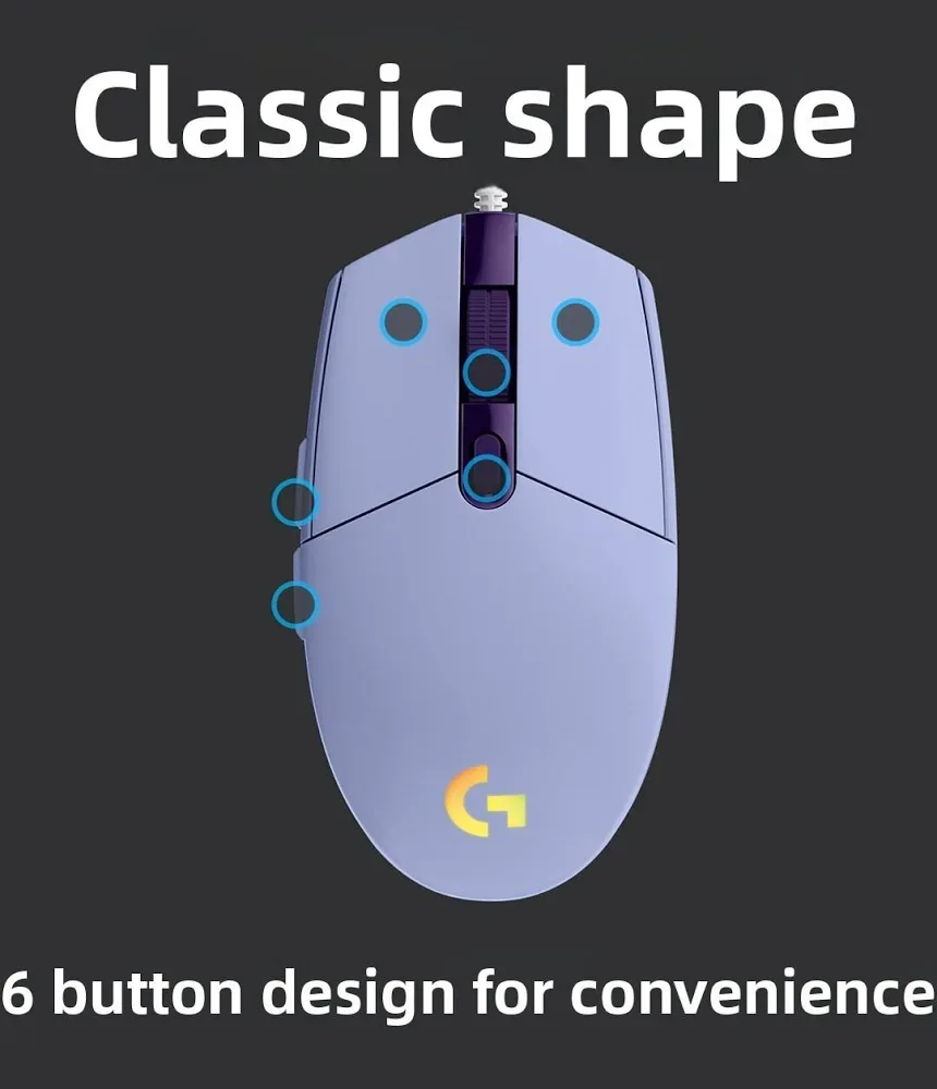 Logitech G102 Lightsync - vue 4