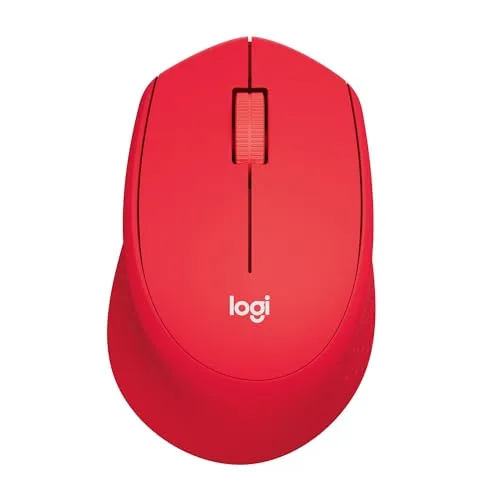 Logitech M330 Silent Plus Rouge, souris sans fil silencieuse