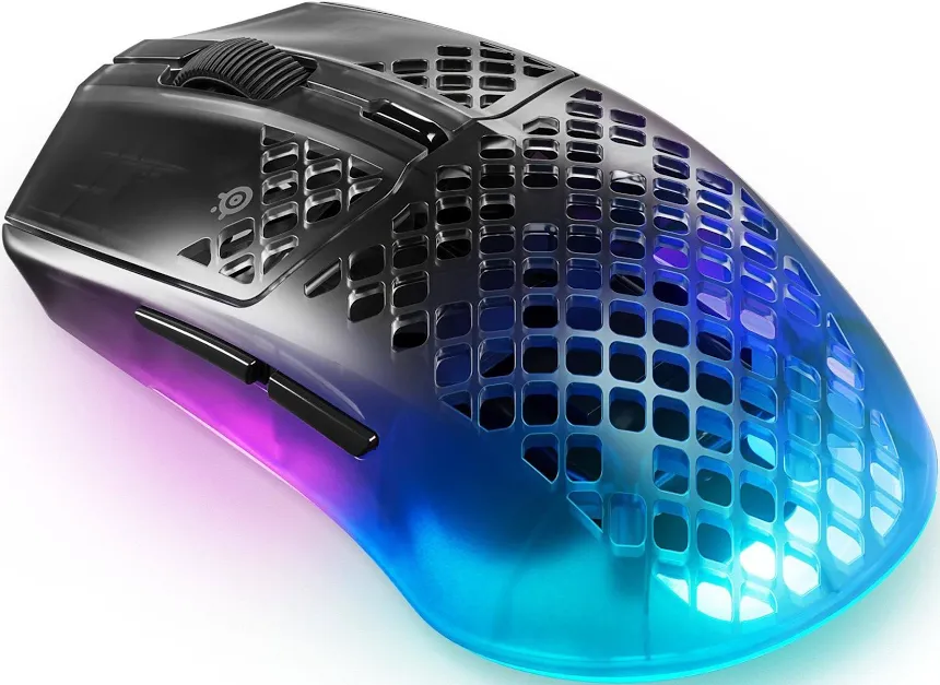 SteelSeries Aerox 3 Wireless Gen 2 Noir Transparent - vue 4