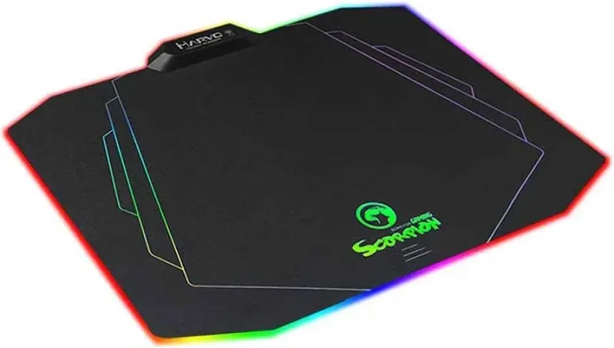 Tapis Gaming Scorpion MA-MG02 RGB Surface Rigide Micro-Texture 365x275 mm - vue 3
