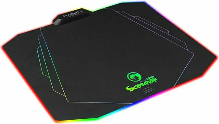 Tapis Gaming Scorpion MA-MG02 RGB Surface Rigide Micro-Texture 365x275 mm - vue 1