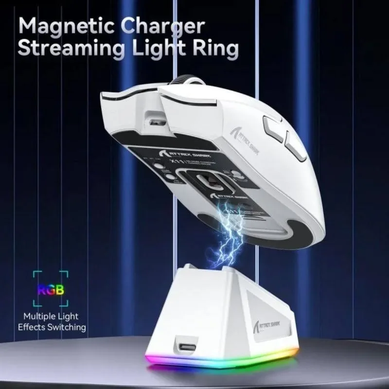X11 Gaming Ultralégère 63g Charge Magnétique RGB 22000 DPI 3 Modes - vue 4