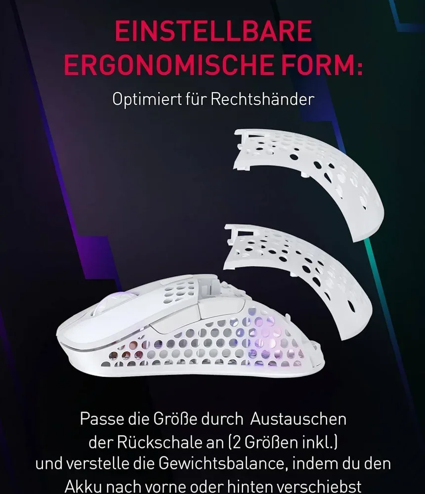 Xtrfy M4 RGB Wireless Blanc - vue 4