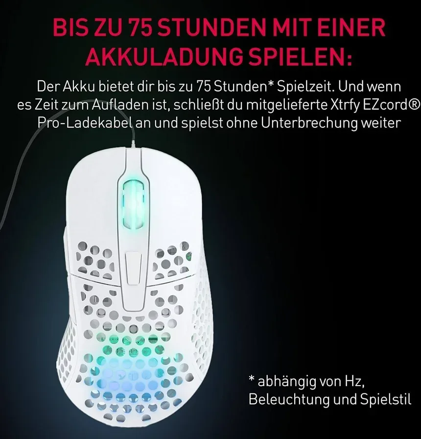 Xtrfy M4 RGB Wireless Blanc - vue 5