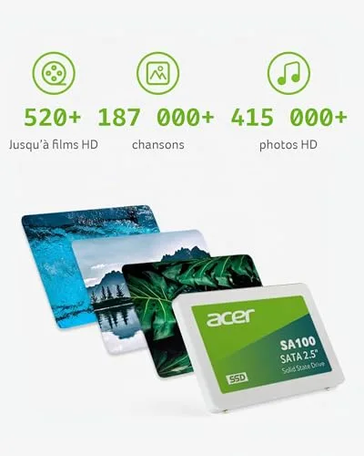 Acer SA100 960 Go SSD SATA 3 - vue 3