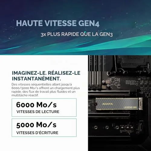 ADATA LEGEND 860 1 To SSD PCIe 4.0 - vue 4