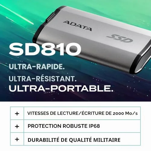 ADATA SD810 1TB SSD Externe - vue 2