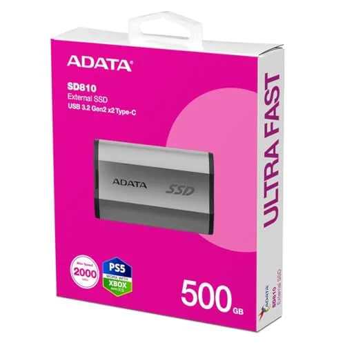 ADATA SD810 500GB SSD Externe USB-C 2000MB/s IP68 - vue 6