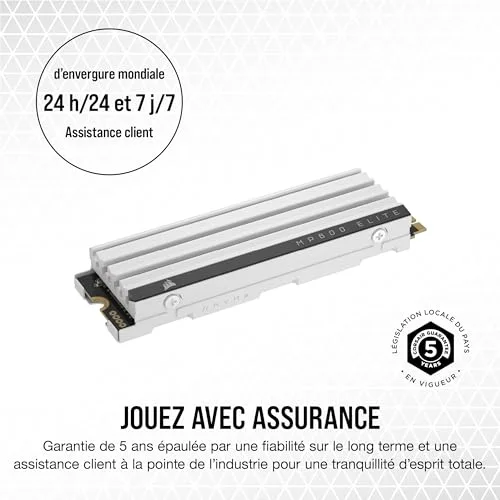 Corsair SSD MP600 Elite PS5 1To Gen4 - vue 7