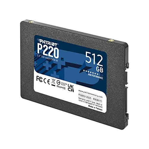Disque Dur Patriot P220 512GB SSD 2.5" SATA - vue 2