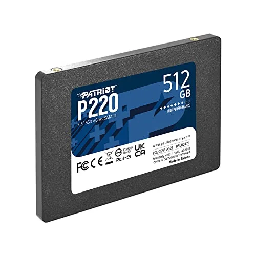 Disque Dur Patriot P220 512GB SSD 2.5" SATA - vue 3