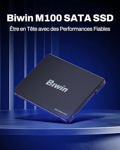 Disque SSD Biwin M100 512 Go SATA3 - vue 2