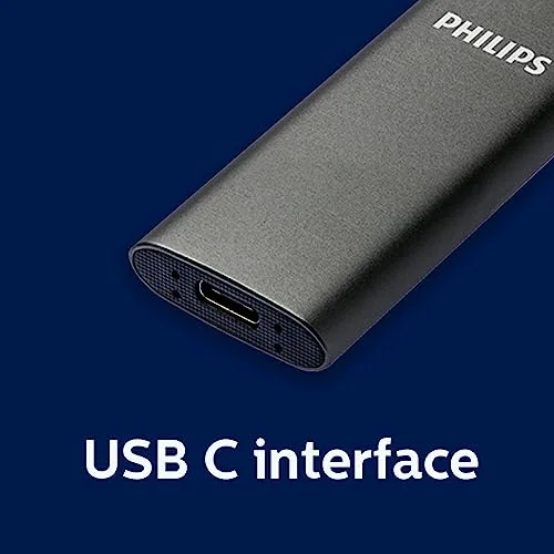 Disque SSD externe Philips 1 To Gris - vue 8