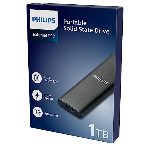 Disque SSD Externe Philips 1 To Noir - vue 2