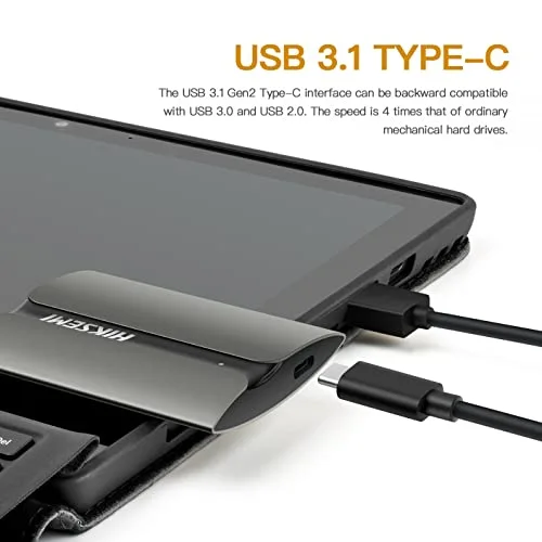 Disque SSD HIKSEMI Externe Black T300S 1TO - vue 3