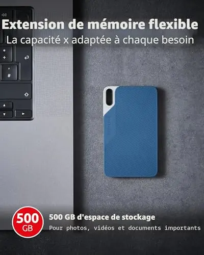 Intenso TX100 500 Go SSD Externe - vue 3