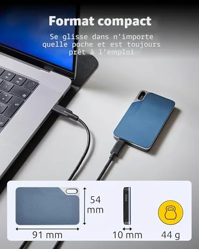 Intenso TX100 SSD 250 Go Externe - vue 5