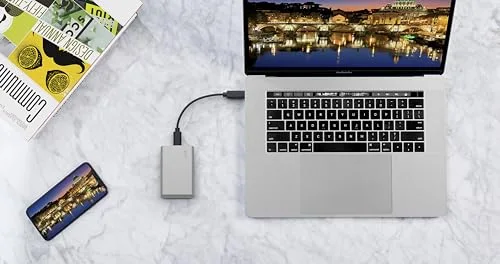 LaCie SSD portable 2 To USB-C Argent - vue 9