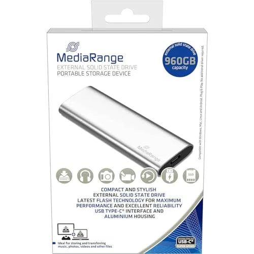 MediaRange MR1103 SSD 960 Go USB-C - vue 3