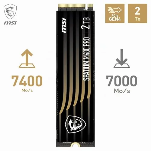 MSI SPATIUM M480 PRO 2 To SSD - vue 2