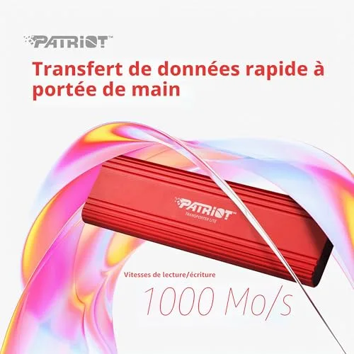 Patriot Transporter Lite 1TB SSD USB-C Rouge - vue 6