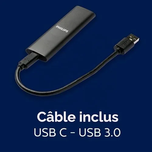 Philips FM50SS030P SSD Externe 500 Go - vue 9