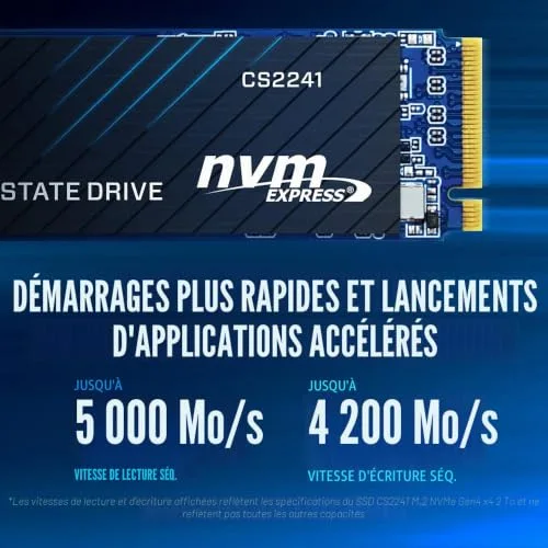 PNY CS2241 500 Go PCIe 4.0 - vue 3