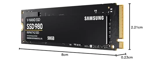 Samsung 980 SSD 500 Go NVMe M.2 PCIe 3.0 - vue 7