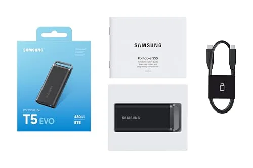 Samsung SSD Externe T5 EVO 8 To Noir - vue 7