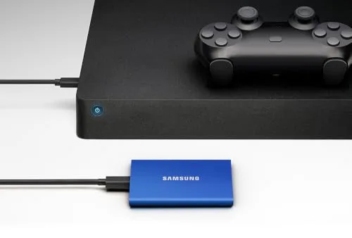 Samsung SSD Externe T7 1 To Bleu - vue 5