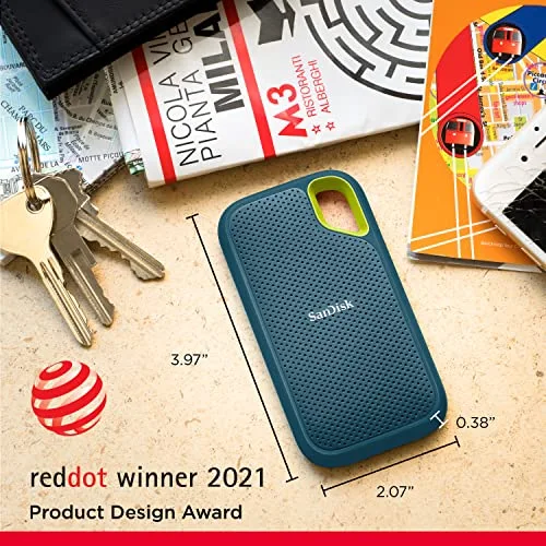 SanDisk Extreme V2 1TB SSD USB-C - vue 3