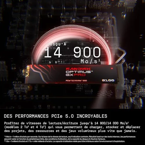 SanDisk Optimus GX PRO 8100 1 To - vue 3