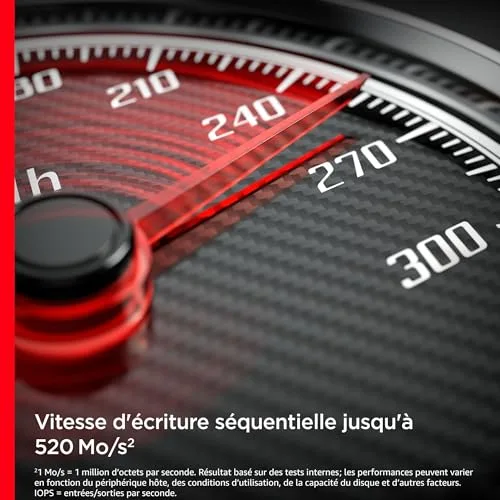 SanDisk Ultra 3D 2 To SSD SATA - vue 3