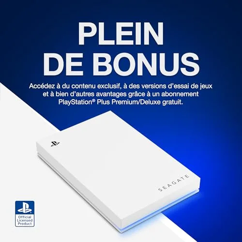 Seagate Game Drive PS5 SSD 1TB Blanc - vue 6