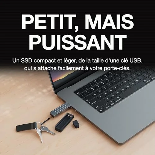 Seagate STMX2000400 1TB SSD - vue 3