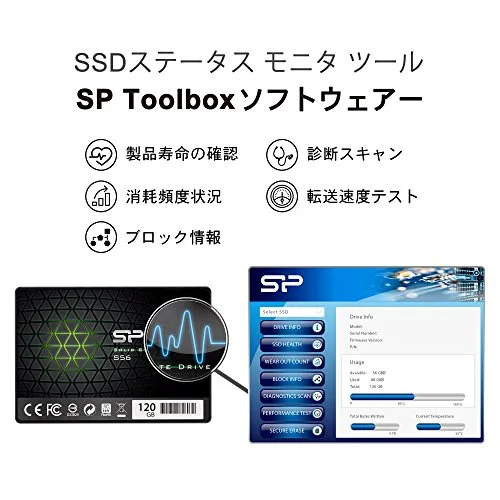 Silicon Power Slim S56 120GB SSD - vue 4