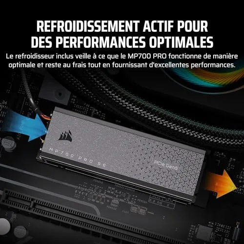 SSD Corsair MP700 PRO SE 2 To - vue 3